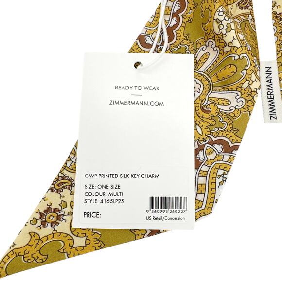 ZIMMERMANN Printed Silk Key Bag Charm - Picture 5 of 7